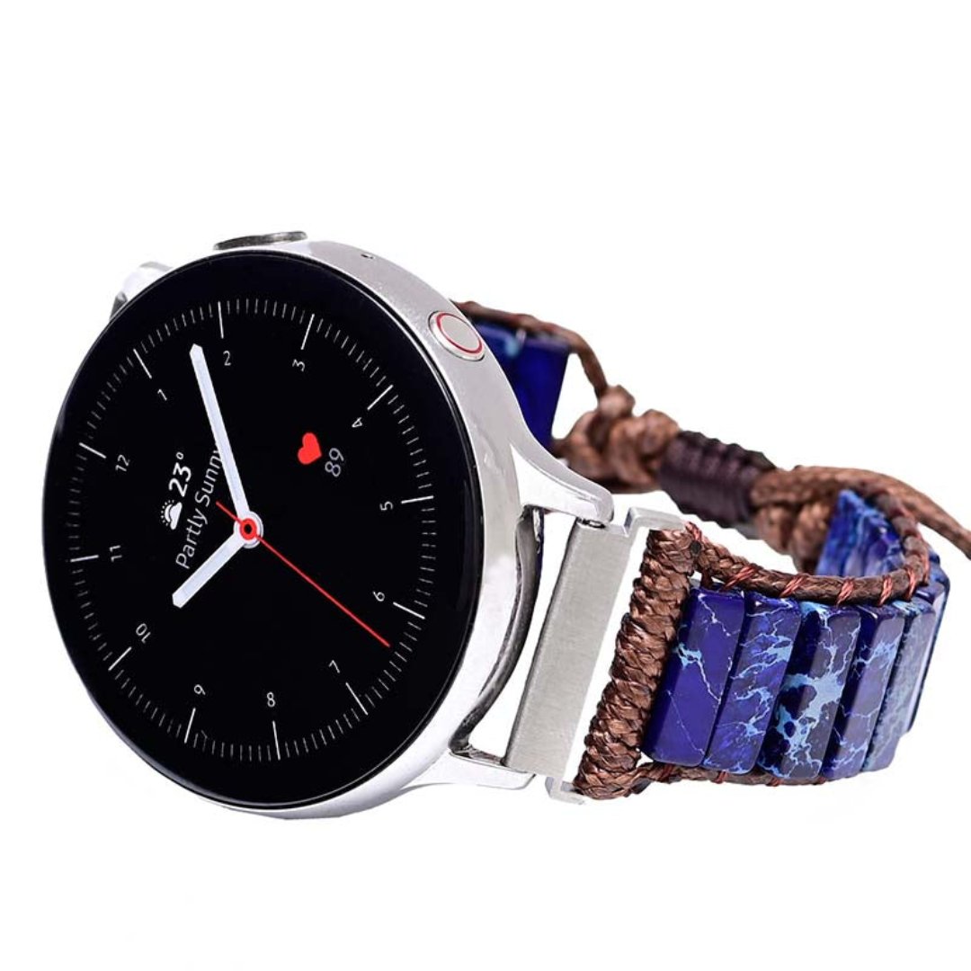 Natural Blue Jasper Samsung Watch Strap - Samsung Watch Straps - Pretland | Spiritual Crystals & Jewelry