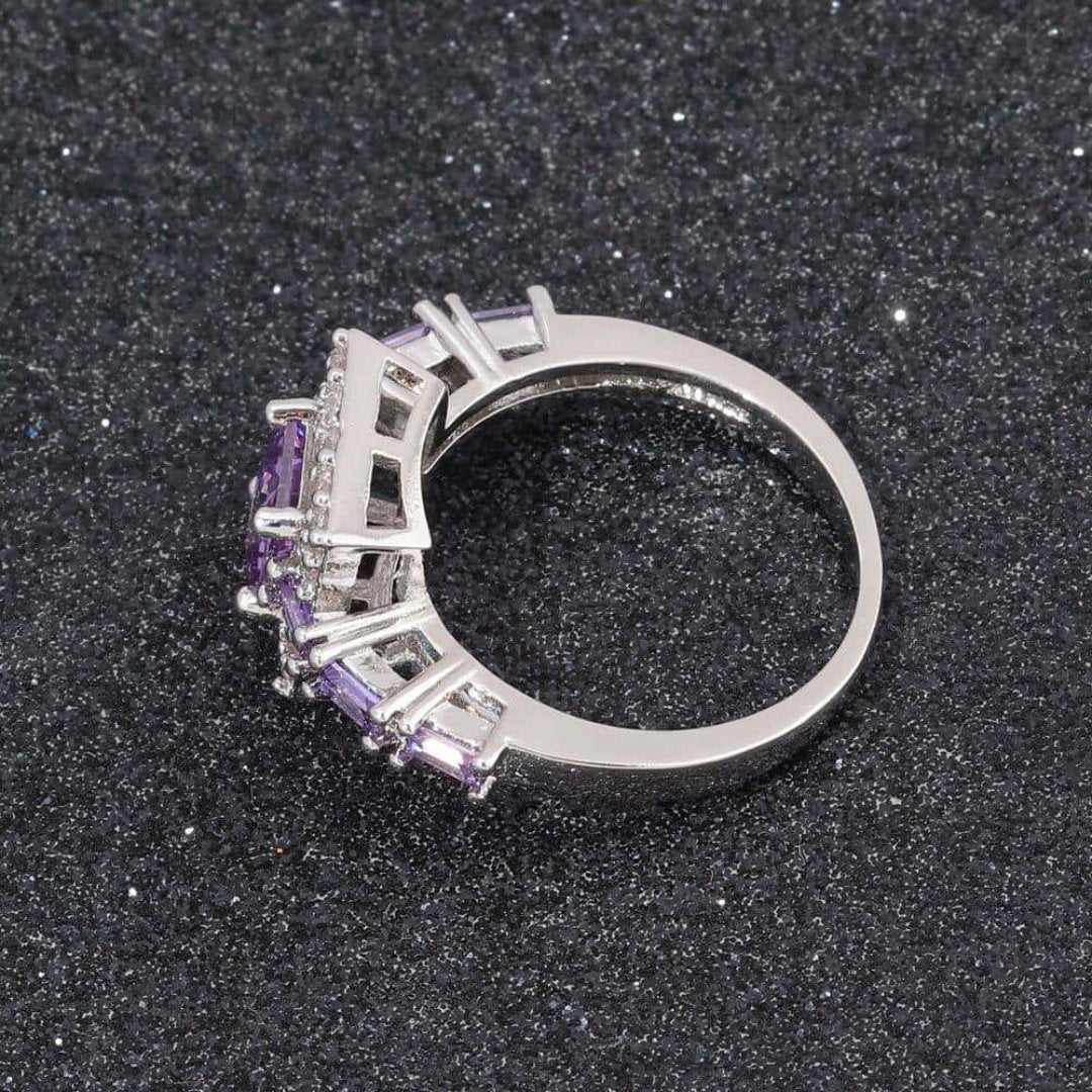Amethyst Sterling Silver Ring - Rings - Pretland | Spiritual Crystals & Jewelry