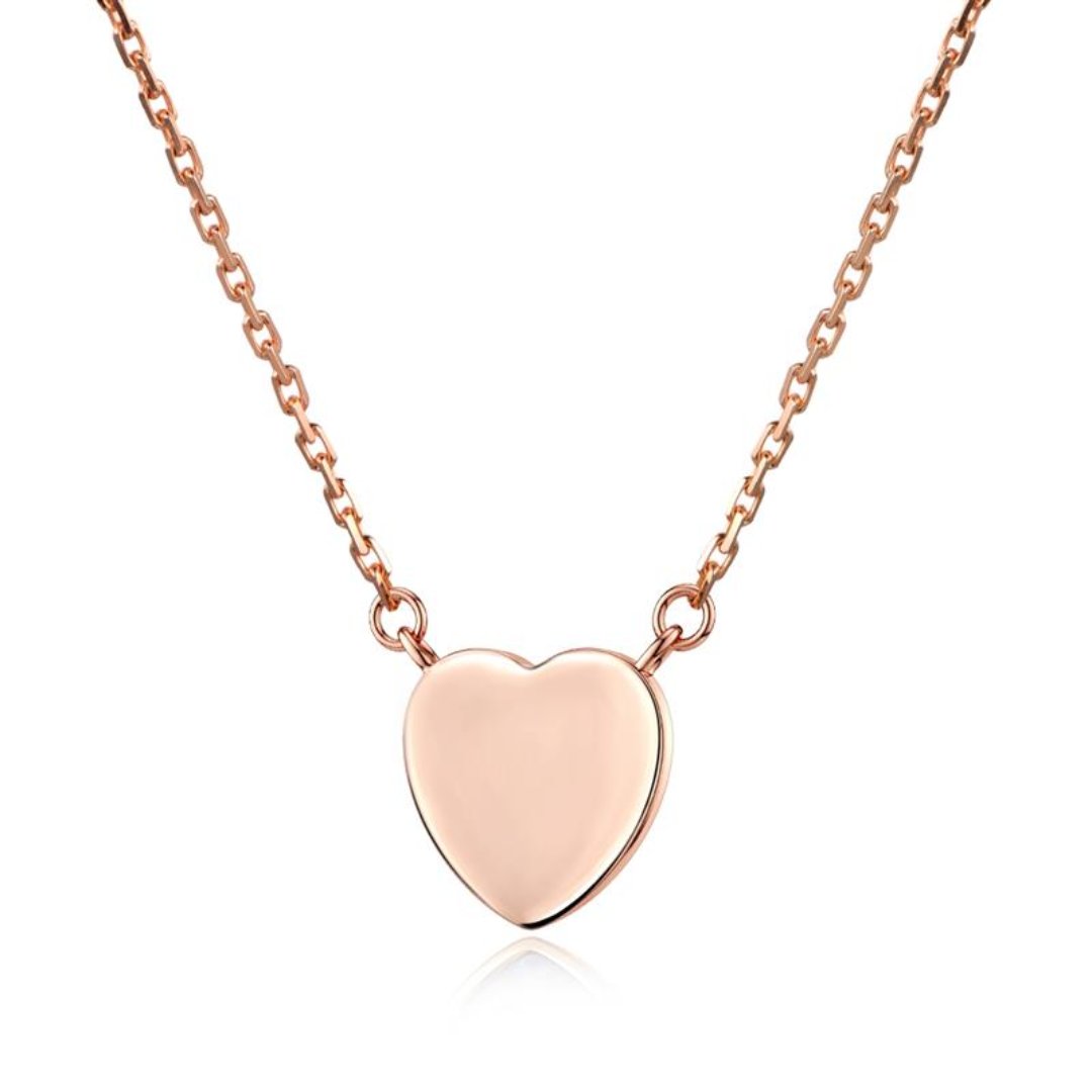 Heart Blue Opal Stone Rose Gold Necklace - Necklaces - Pretland | Spiritual Crystals & Jewelry
