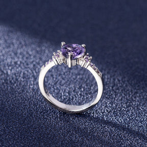 Love Amethyst 925 Sterling Silver Ring - Rings - Pretland | Spiritual Crystals & Jewelry