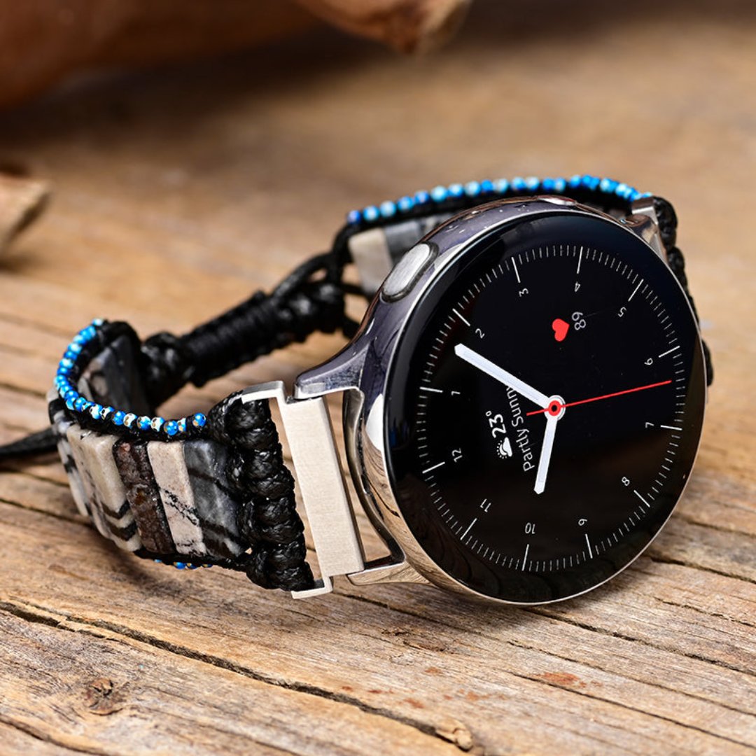 Ethnic Zebra Stone Samsung Watch Strap - Samsung Watch Straps - Pretland | Spiritual Crystals & Jewelry