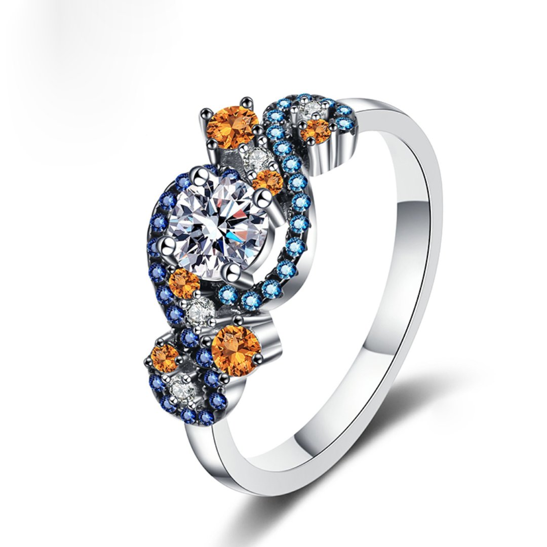 Spirit Starry Night 0.5 Carat Moissanite Ring - Rings - Pretland | Spiritual Crystals & Jewelry