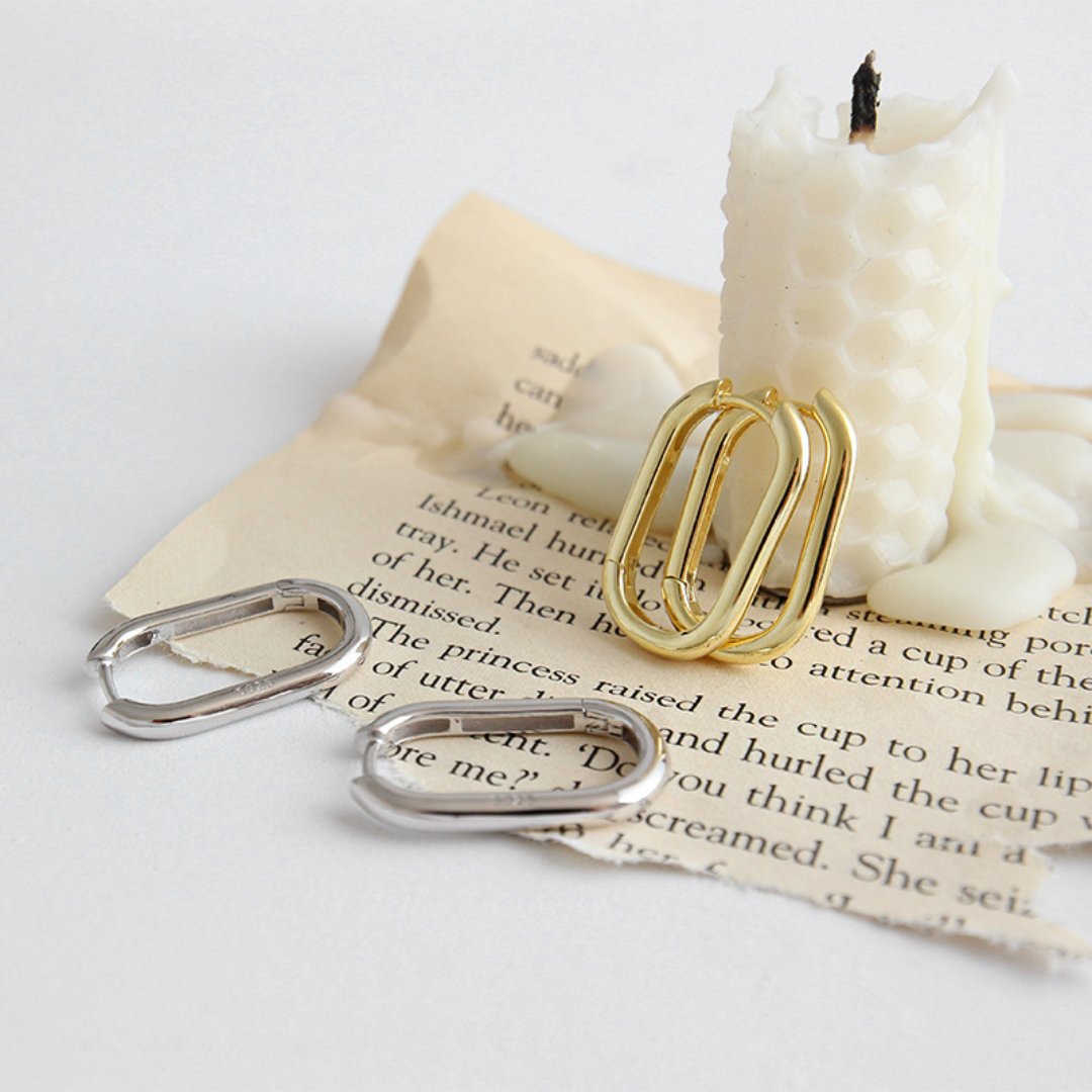 Lilith 925 Sterling Silver Earrings - Hoop Earrings - Pretland | Spiritual Crystals & Jewelry