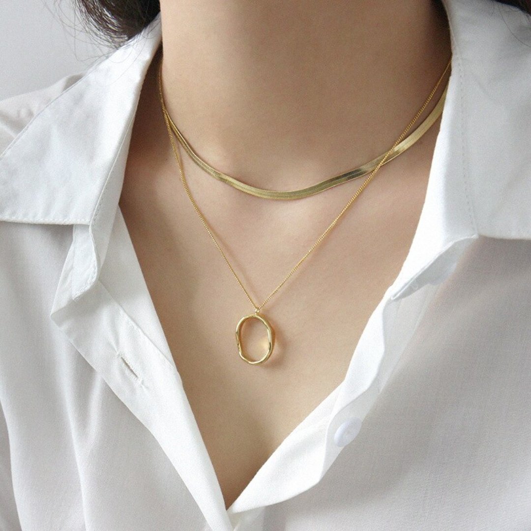 Kylie 925 Sterling Silver Necklace - Gold - Necklaces - Pretland | Spiritual Crystals & Jewelry