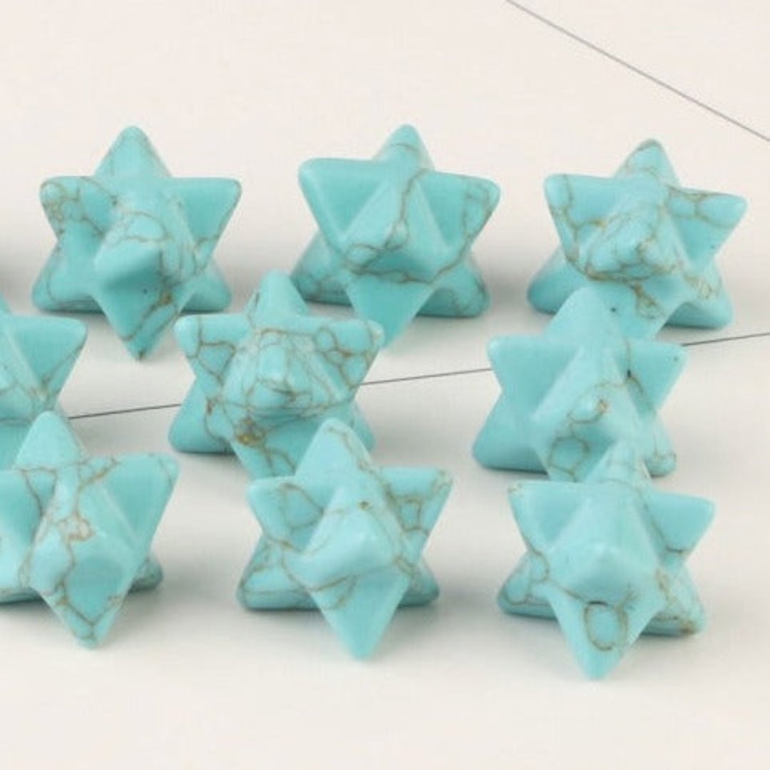 Calming Merkaba Crystal Stars - Turquoise - Natural Stones - Pretland | Spiritual Crystals & Jewelry