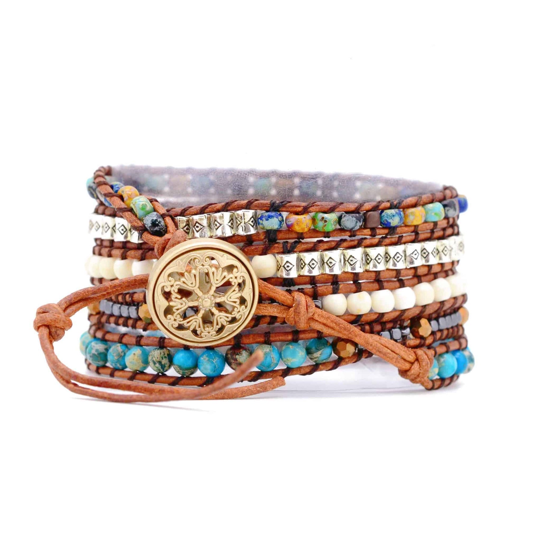 Conquer Healing Emperor Jasper Bracelet - Wrap Bracelets - Pretland | Spiritual Crystals & Jewelry