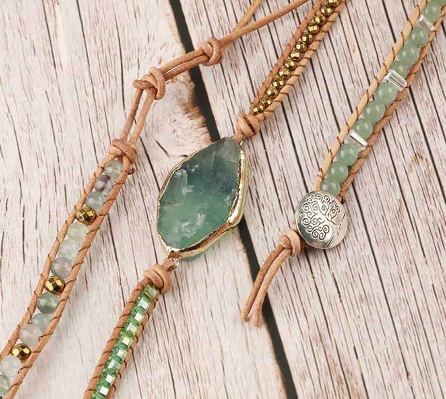 Detoxifying Fluorite Bracelet - Wrap Bracelets - Pretland | Spiritual Crystals & Jewelry