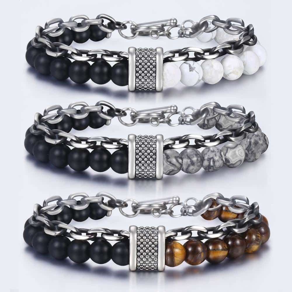 Clash Double Layer Bracelet - Bracelets - Pretland | Spiritual Crystals & Jewelry