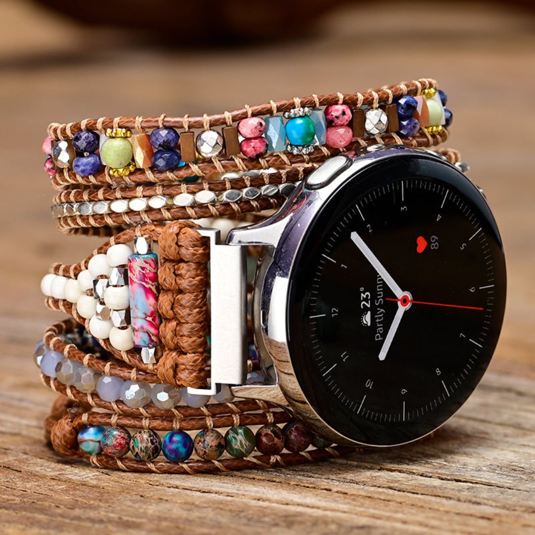 Intense Healing Jasper Samsung Watch Strap - Samsung Watch Straps - Pretland | Spiritual Crystals & Jewelry
