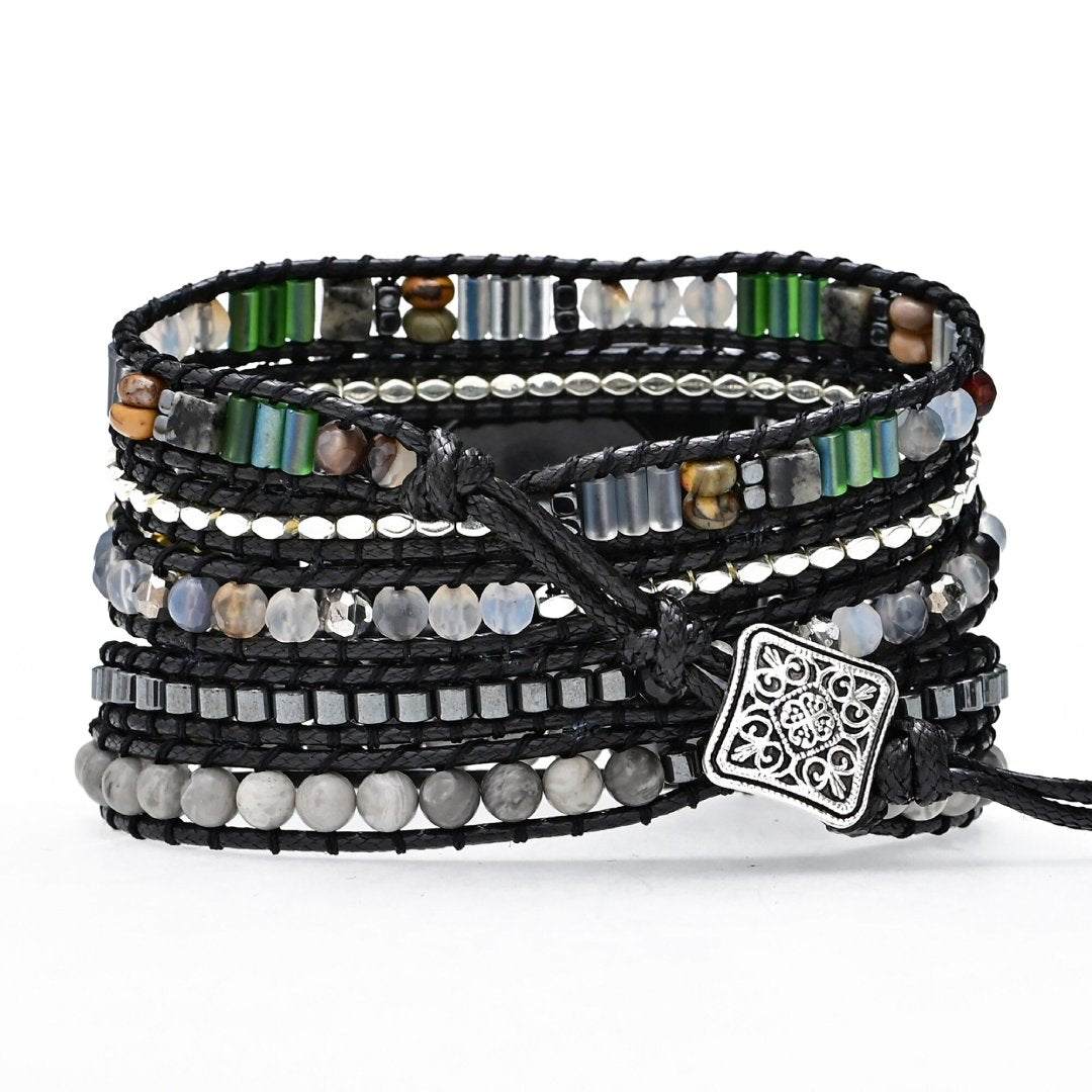 Mysterious Moonstone Black Apple Watch Strap - Apple Watch Straps - Pretland | Spiritual Crystals & Jewelry