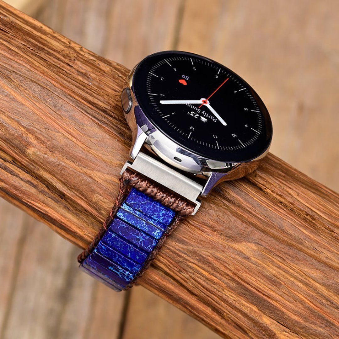 Natural Blue Jasper Samsung Watch Strap - Samsung Watch Straps - Pretland | Spiritual Crystals & Jewelry