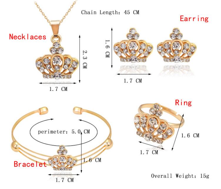 Crown Shaped Jewelry Set - Jewelry Sets - Pretland | Spiritual Crystals & Jewelry
