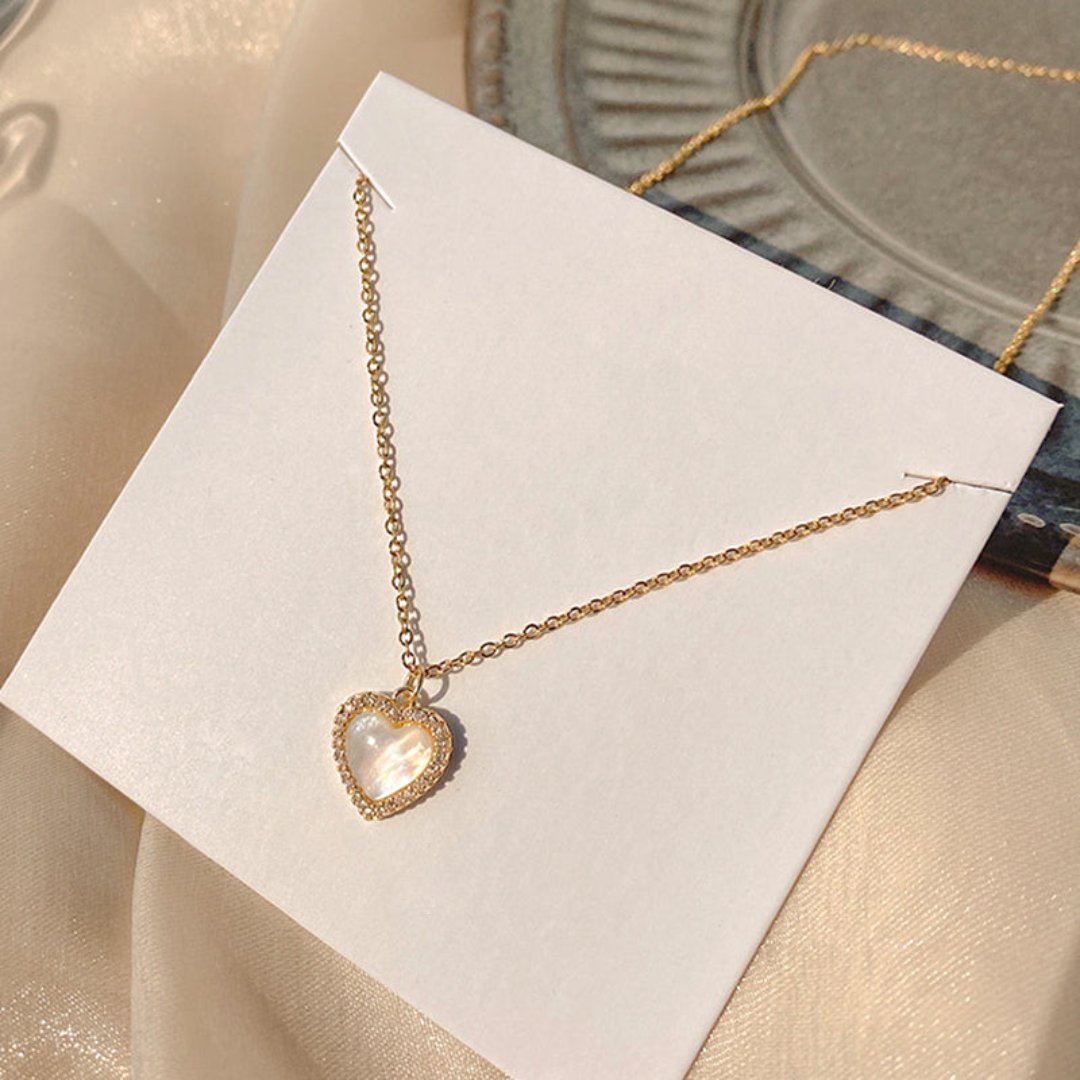 Enchanting Opal Heart 14K Gold Plated Necklace - Necklaces - Pretland | Spiritual Crystals & Jewelry