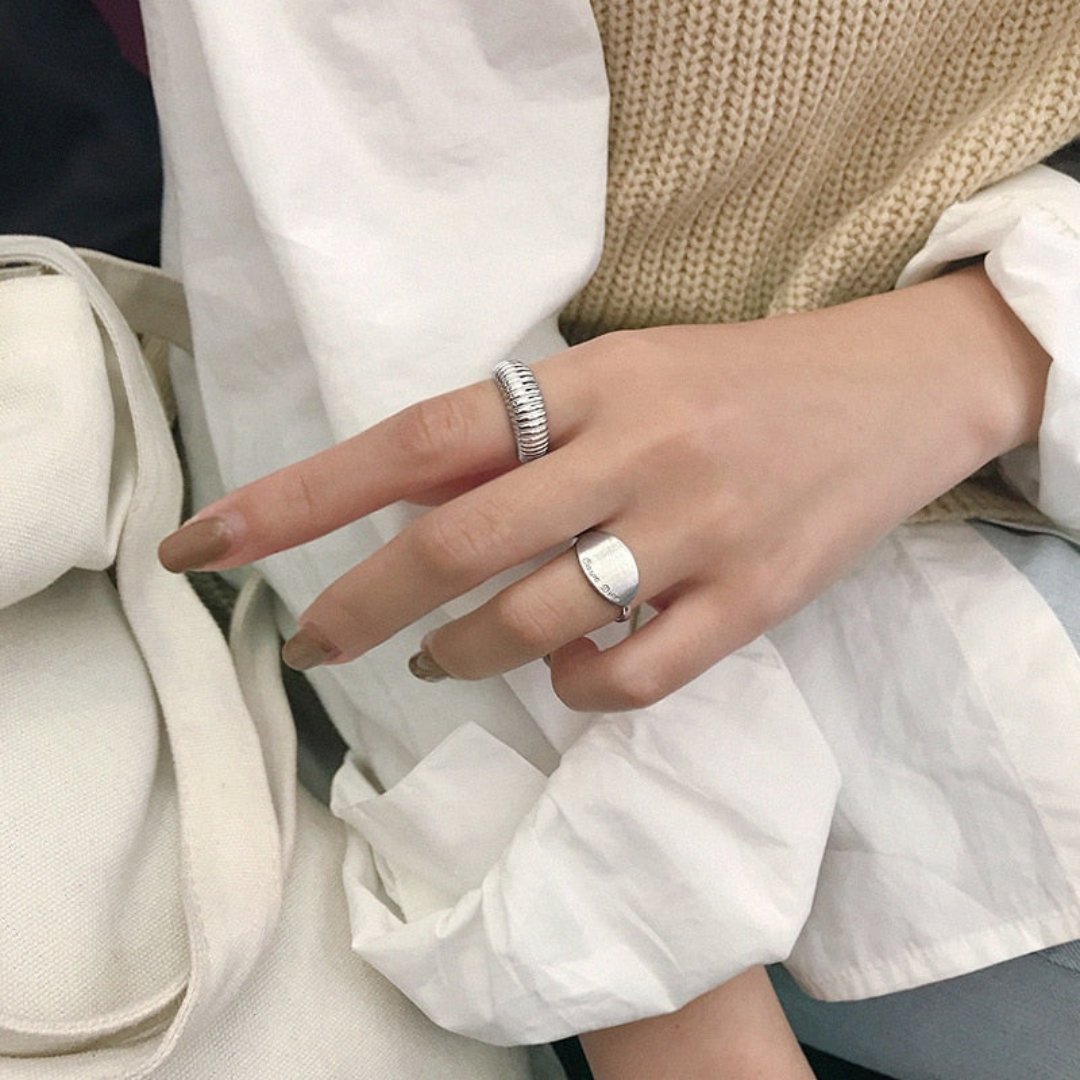 Julia 925 Sterling Silver Adjustable Ring - Rings - Pretland | Spiritual Crystals & Jewelry