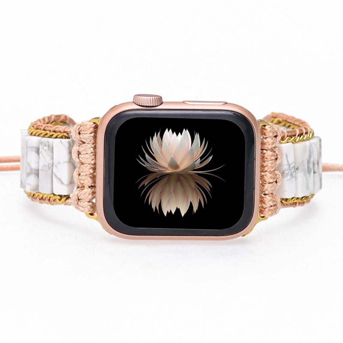 Fashionable White Howlite Apple Watch Strap - Apple Watch Straps - Pretland | Spiritual Crystals & Jewelry