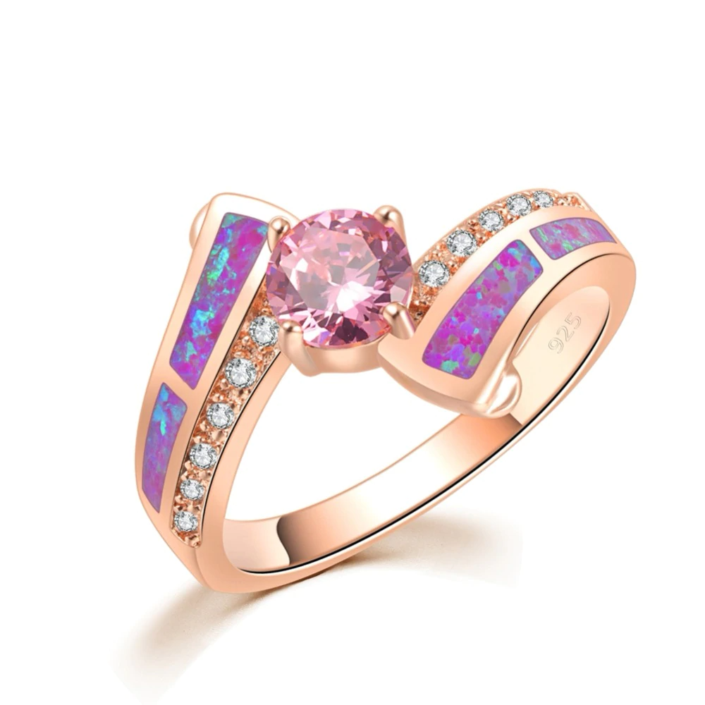 Pink Topaz Zirconia Ring - Rings - Pretland | Spiritual Crystals & Jewelry