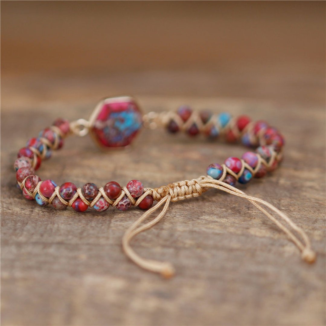 Spiritual Natural Imperial Jasper Bracelet - Bracelets - Pretland | Spiritual Crystals & Jewelry