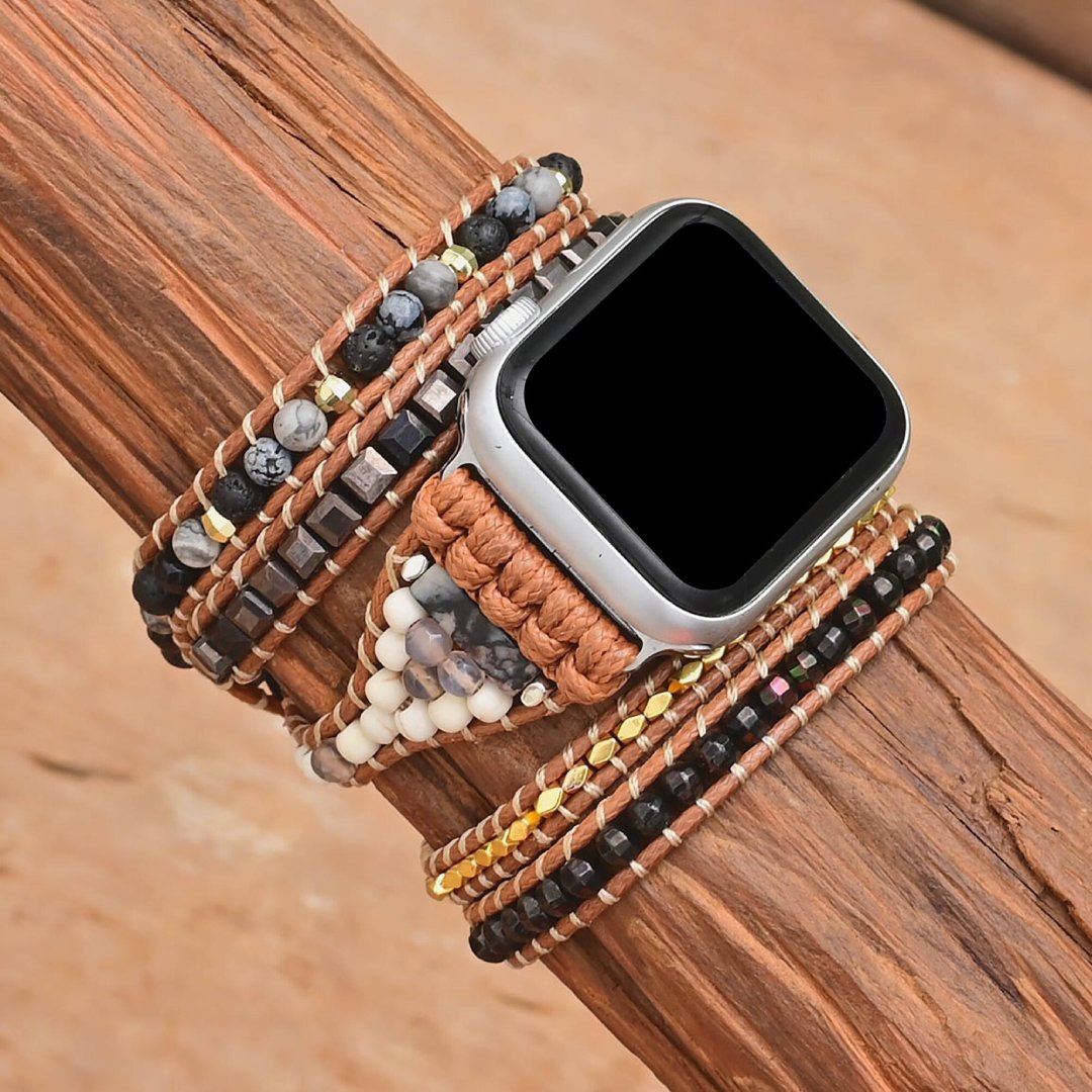 Retro Natural Onyx Apple Watch Strap - Apple Watch Straps - Pretland | Spiritual Crystals & Jewelry
