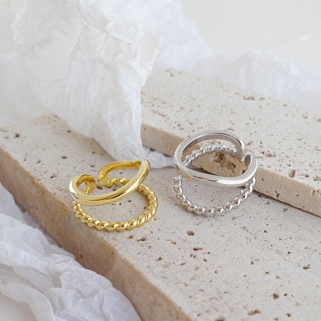 Elanor 925 Sterling Silver Adjustable Ring - Rings - Pretland | Spiritual Crystals & Jewelry