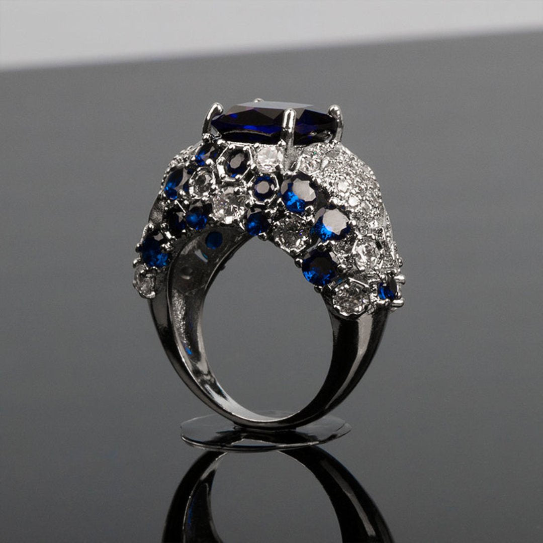 Royal Sapphire 925 Silver Ring - Rings - Pretland | Spiritual Crystals & Jewelry