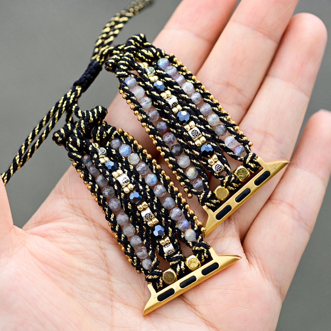 Charming Labradorite Wrap Apple Watch Strap - Apple Watch Straps - Pretland | Spiritual Crystals & Jewelry