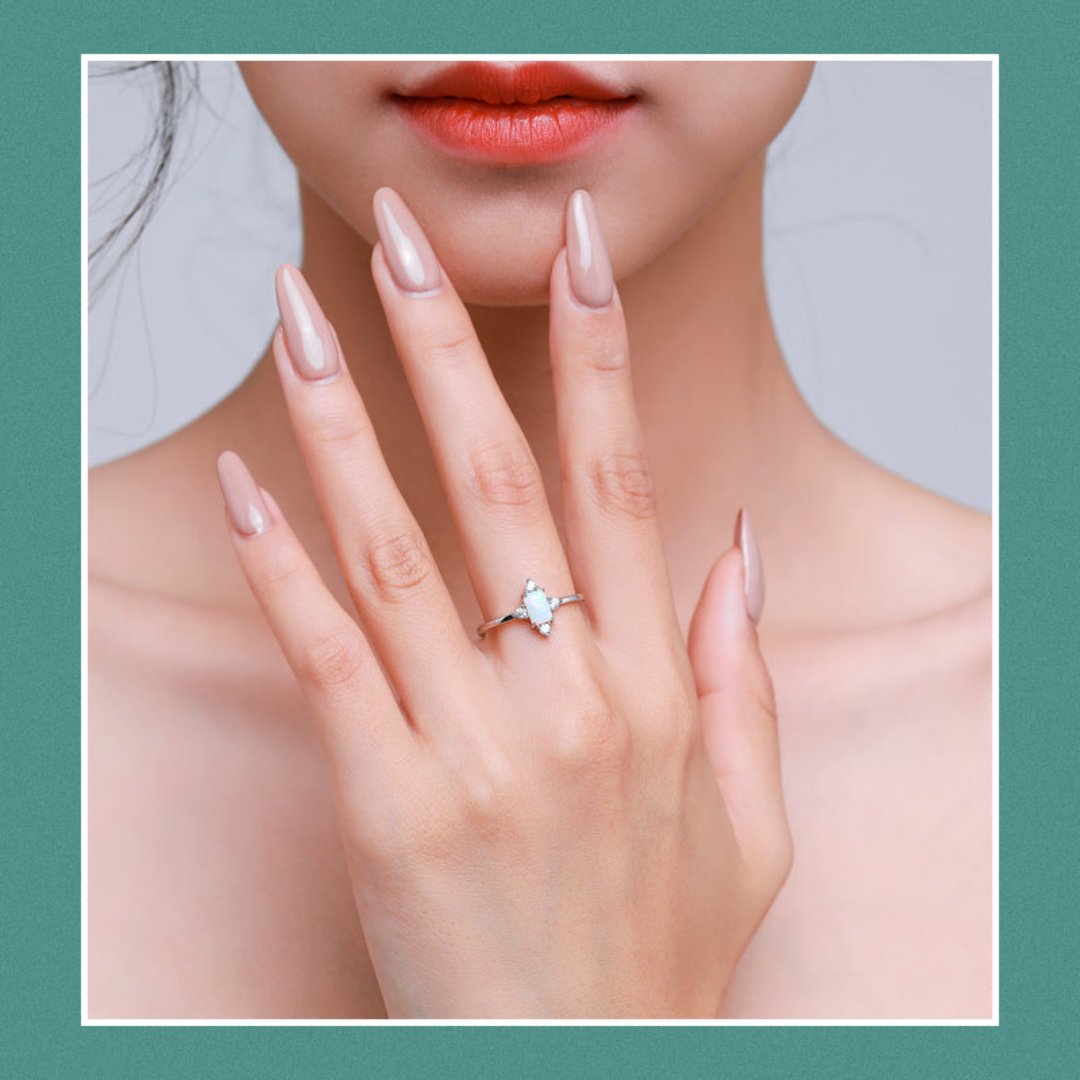 Shining Opal 925 Sterling Silver Ring - Rings - Pretland | Spiritual Crystals & Jewelry