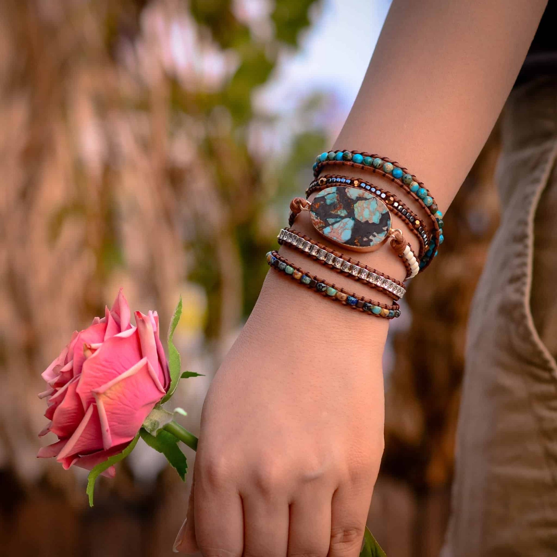 Conquer Healing Emperor Jasper Bracelet - Wrap Bracelets - Pretland | Spiritual Crystals & Jewelry