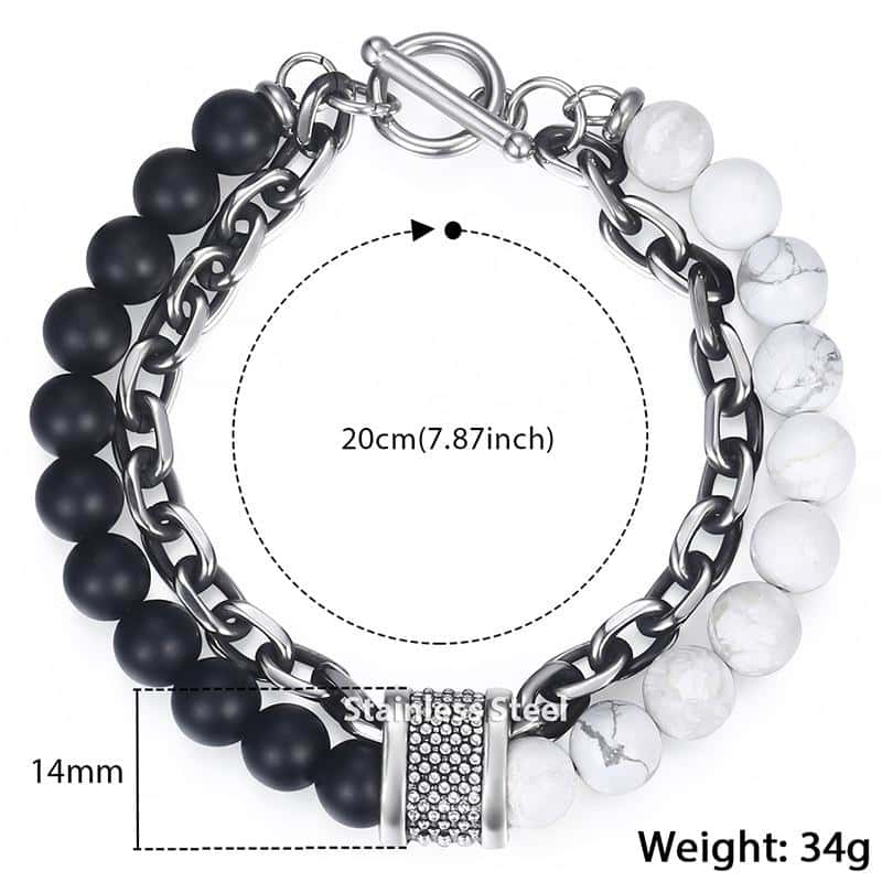 Clash Double Layer Bracelet - Bracelets - Pretland | Spiritual Crystals & Jewelry