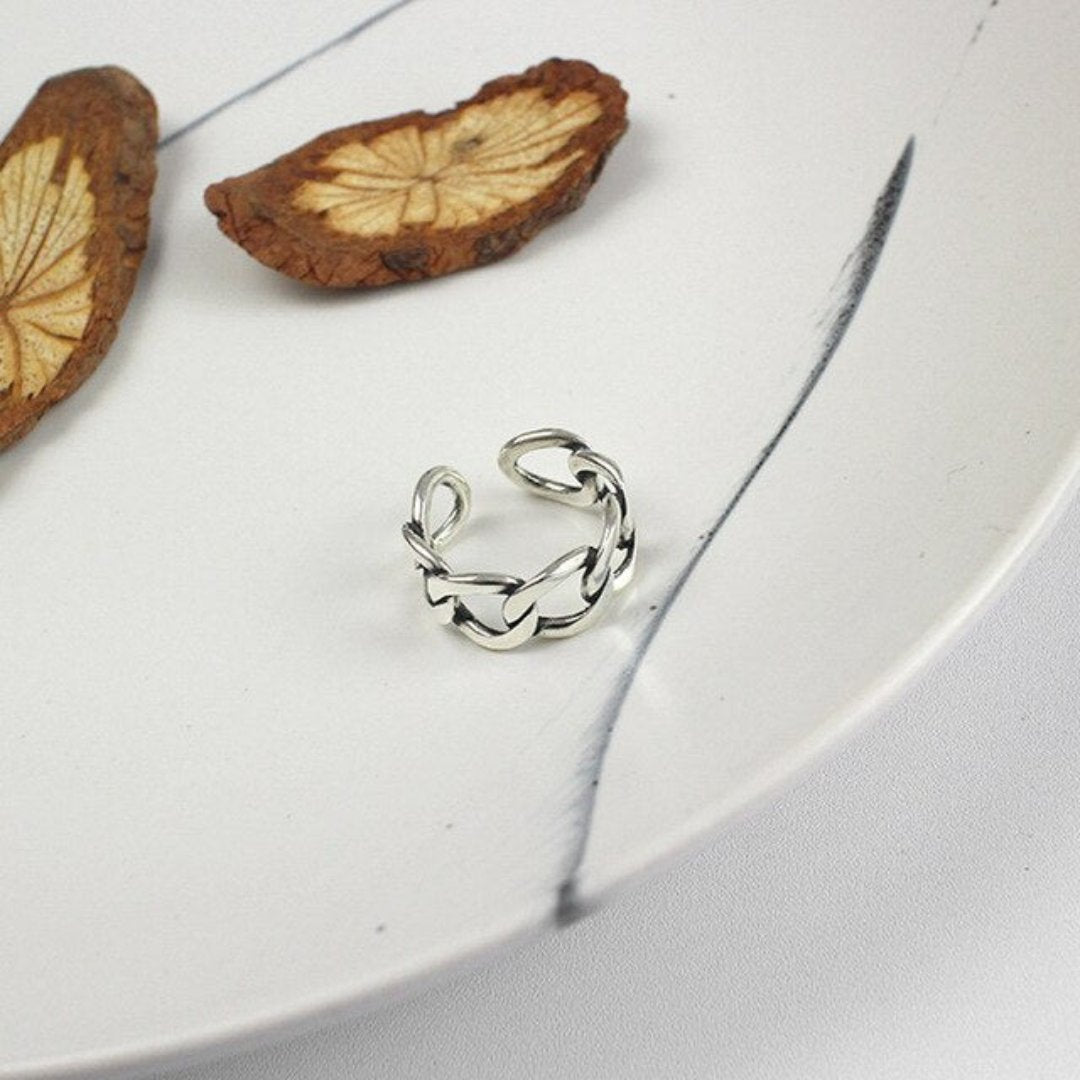 Maia 925 Sterling Silver Adjustable Ring - Rings - Pretland | Spiritual Crystals & Jewelry