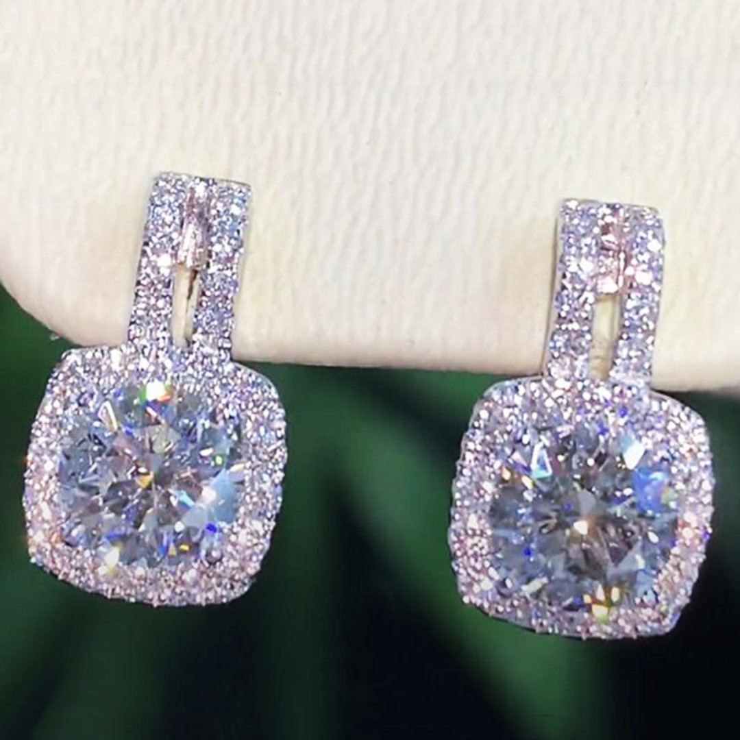 Shining Cubic Zirconia Stud Earrings - Earrings - Pretland | Spiritual Crystals & Jewelry