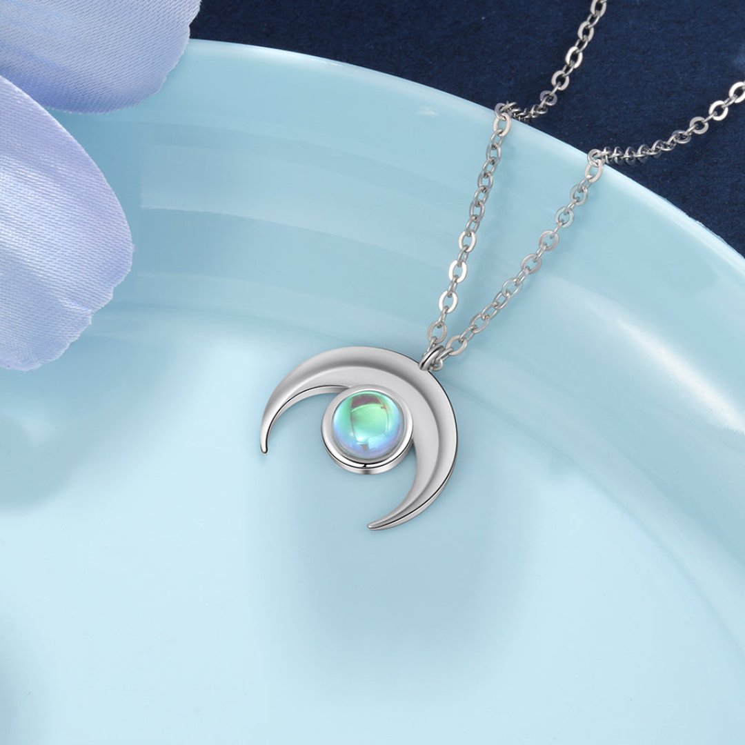 Spiritual New Moon Silver Ring & Necklace Set - Bundles - Pretland | Spiritual Crystals & Jewelry