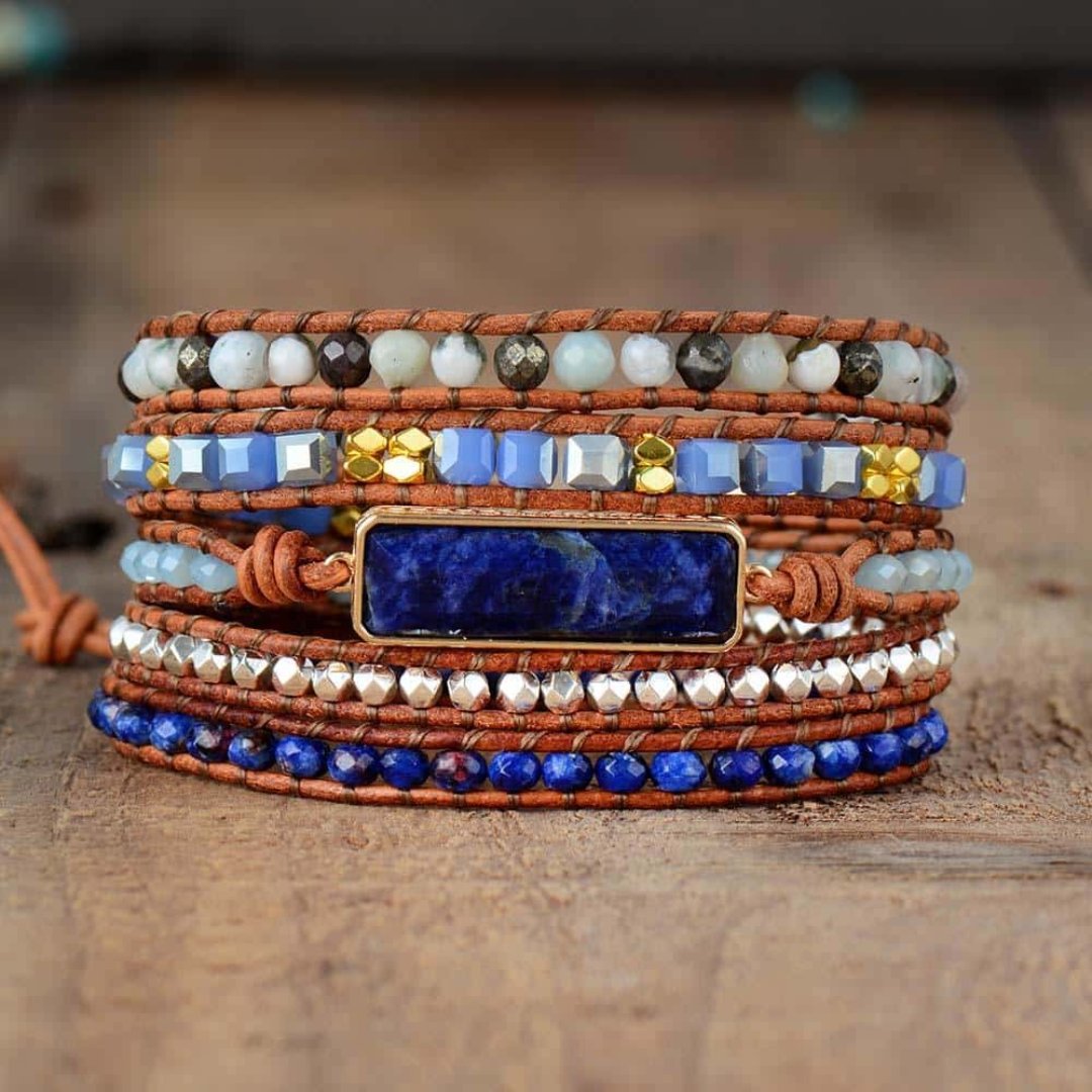 Balancing Sodalite Bracelet - Wrap Bracelets - Pretland | Spiritual Crystals & Jewelry
