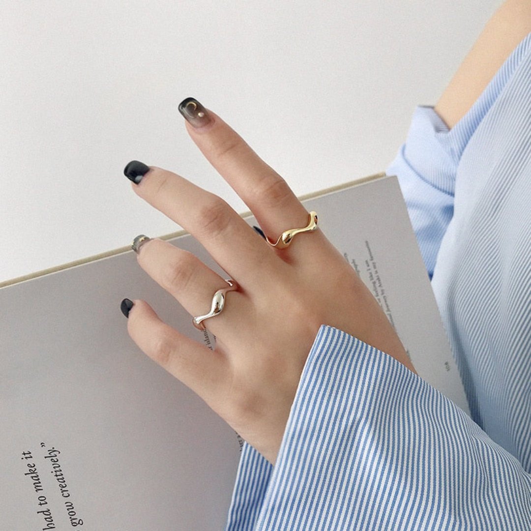 Aziza 925 Sterling Silver Adjustable Ring - Rings - Pretland | Spiritual Crystals & Jewelry