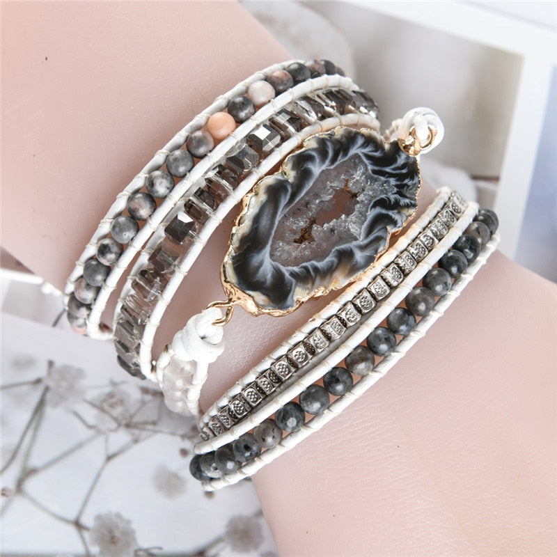 Spirit Agate Jasper Wrap Bracelet - Wrap Bracelets - Pretland | Spiritual Crystals & Jewelry