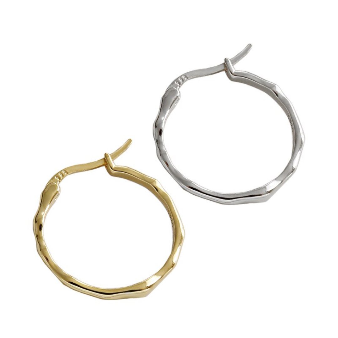 Meira 925 Sterling Silver Earrings - Hoop Earrings - Pretland | Spiritual Crystals & Jewelry