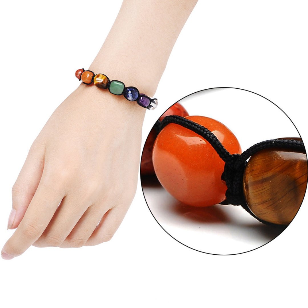 7 Chakra Natural Stone Handmade Bracelet - Bracelets - Pretland | Spiritual Crystals & Jewelry