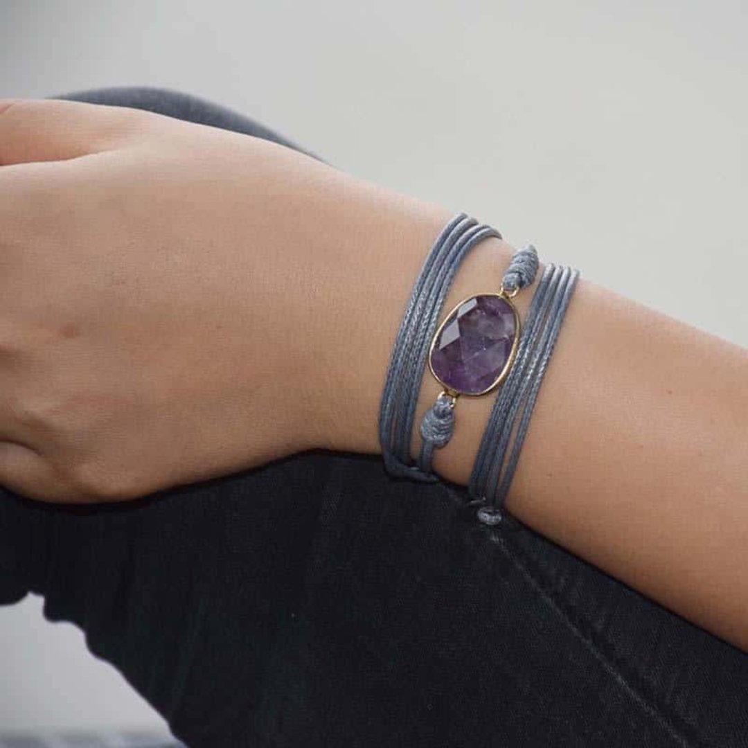 Amethyst Boho Wrap Bracelet - Wrap Bracelets - Pretland | Spiritual Crystals & Jewelry