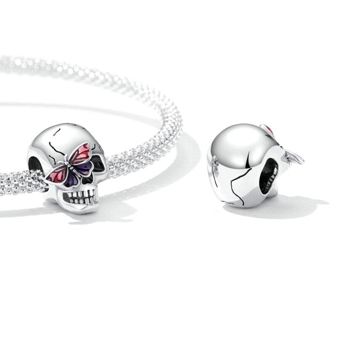Butterfly Skull 925 Sterling Silver Pendant - Pendants - Pretland | Spiritual Crystals & Jewelry