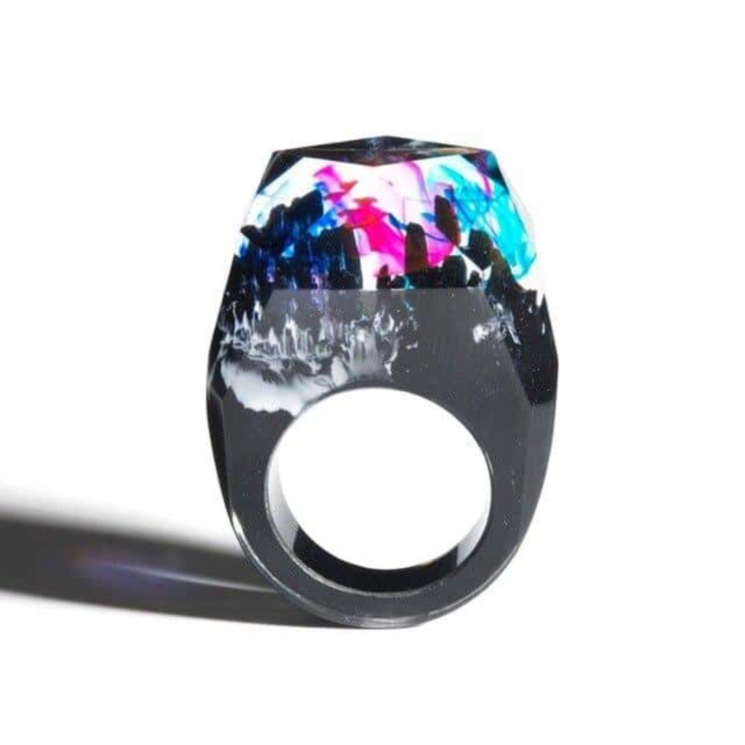 Marbeu Wooden Comfy Ring - 6.5 / Colorful - Rings - Pretland | Spiritual Crystals & Jewelry