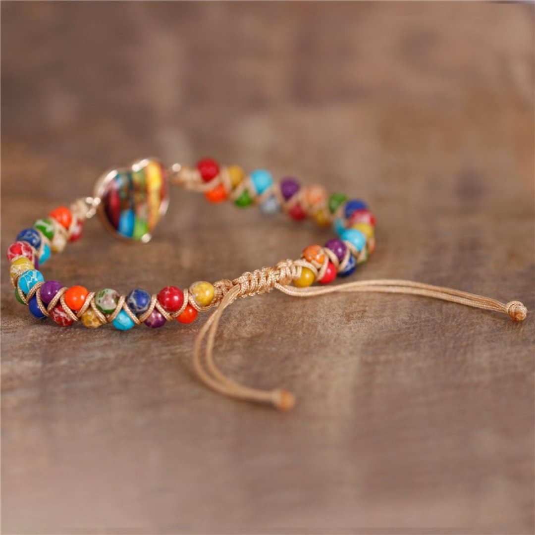 7 Chakra Heart Unisex Natural Stone Braided Bracelet - Bracelets - Pretland | Spiritual Crystals & Jewelry