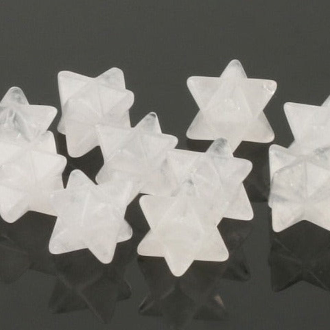 Calming Merkaba Crystal Stars - White Crystal - Natural Stones - Pretland | Spiritual Crystals & Jewelry