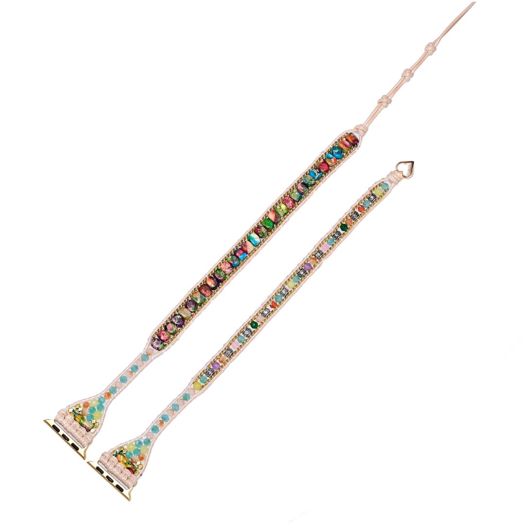 Natural Jasper Stone Apple Watch Strap - Apple Watch Straps - Pretland | Spiritual Crystals & Jewelry