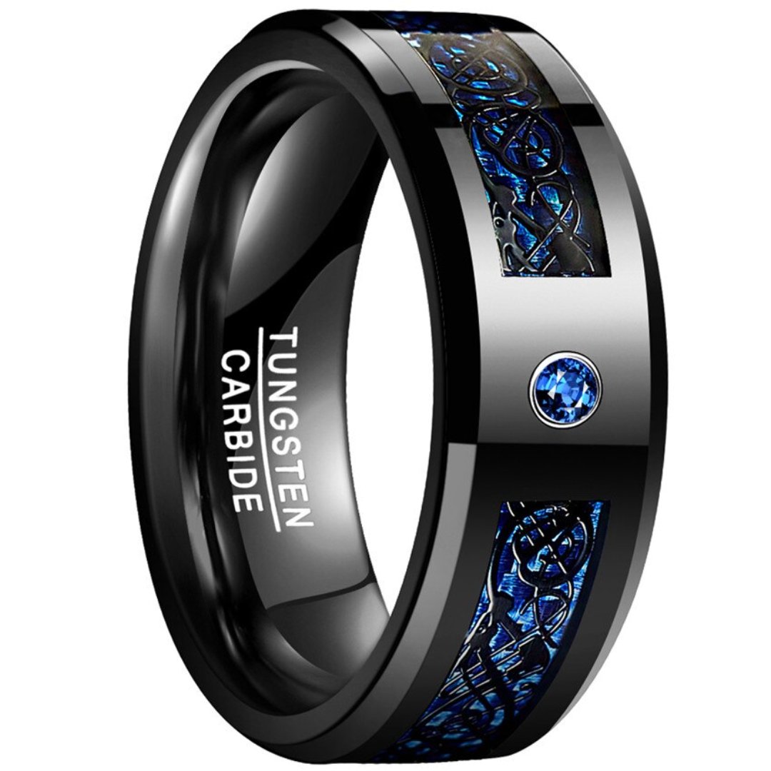 Confidence Zircon Men Ring - 11 / Black - Rings - Pretland | Spiritual Crystals & Jewelry