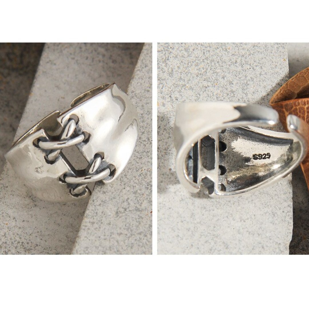 Alesia 925 Sterling Silver Adjustable Ring - Rings - Pretland | Spiritual Crystals & Jewelry
