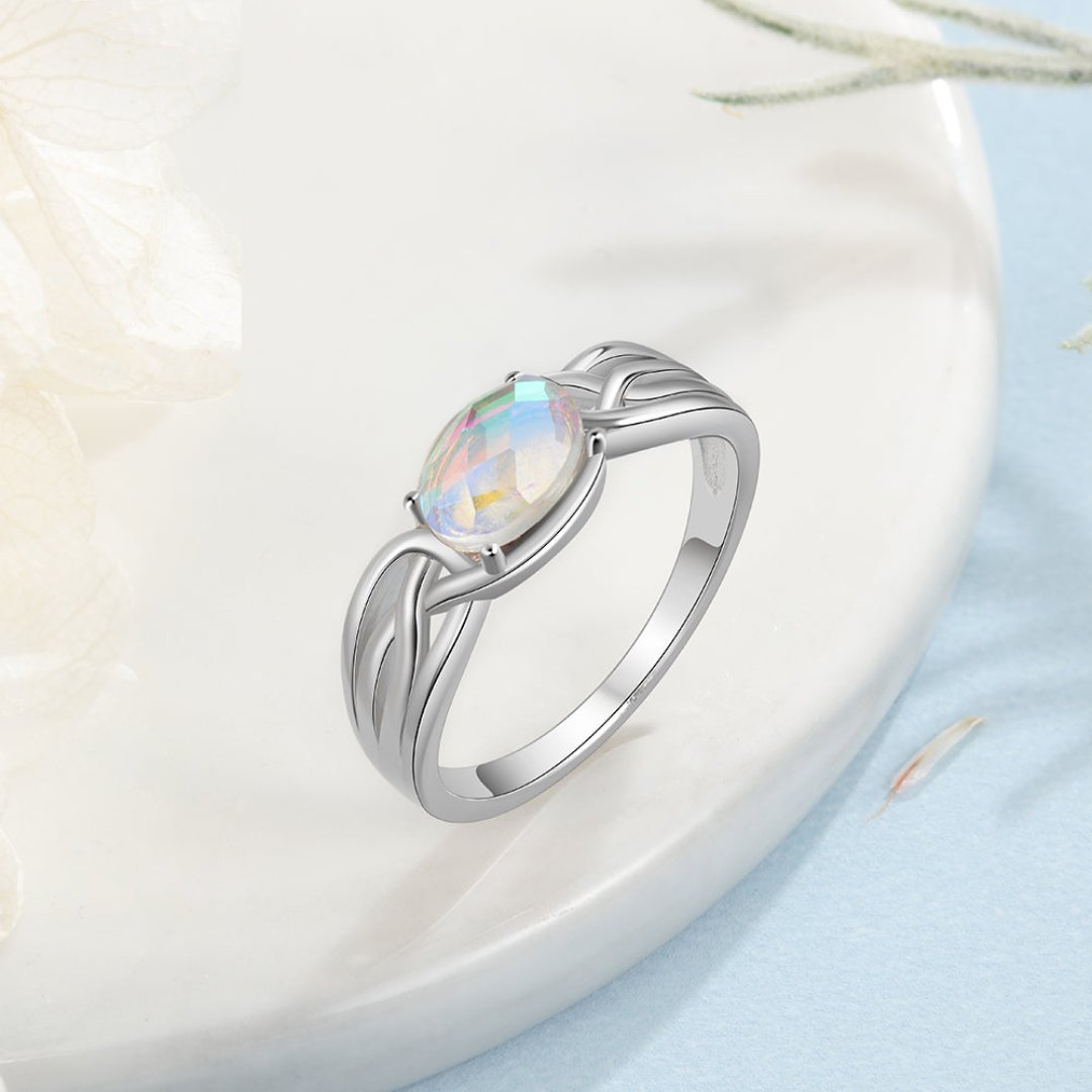 Bohemia Style Oval Moonstone Ring - Rings - Pretland | Spiritual Crystals & Jewelry