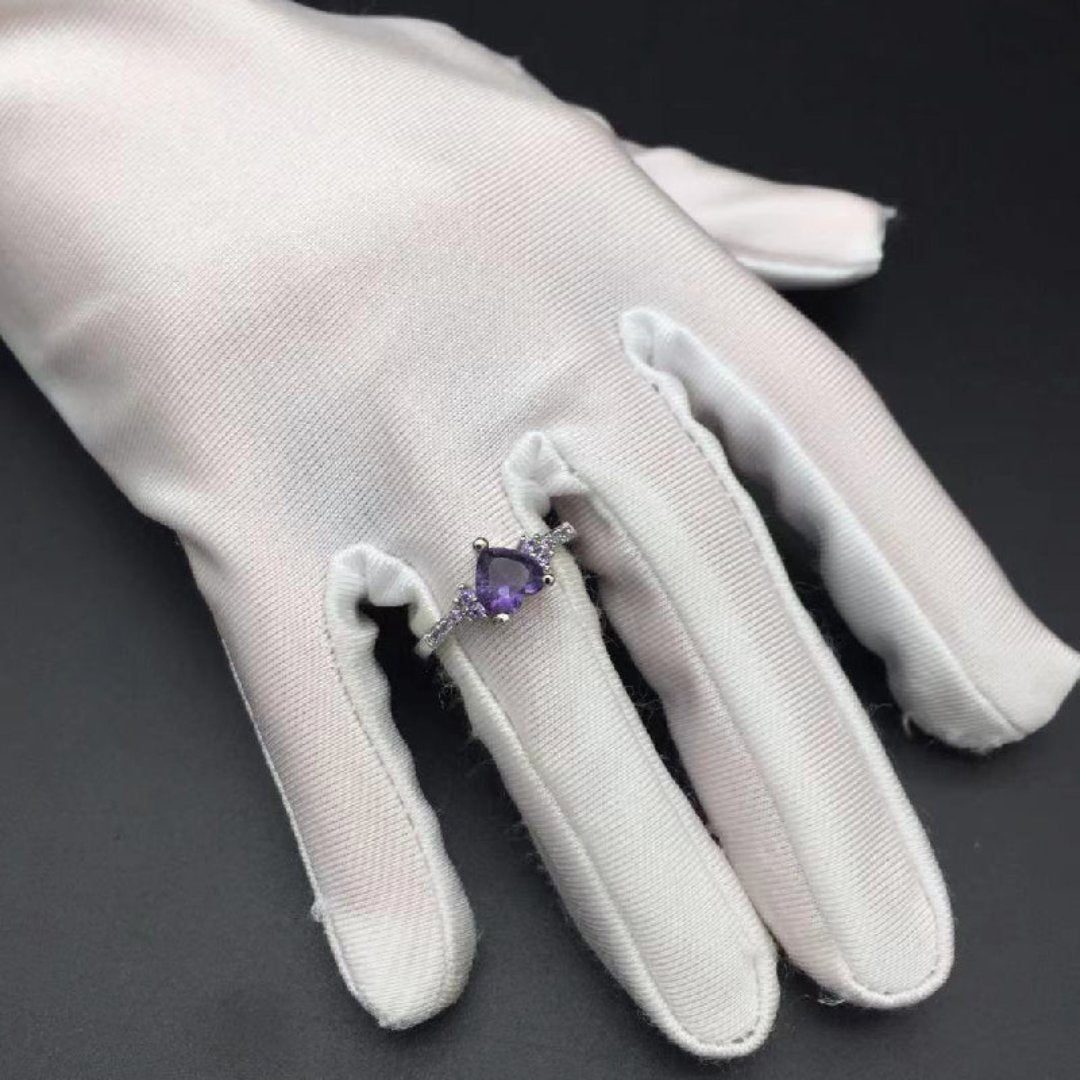 Love Amethyst 925 Sterling Silver Ring - Rings - Pretland | Spiritual Crystals & Jewelry