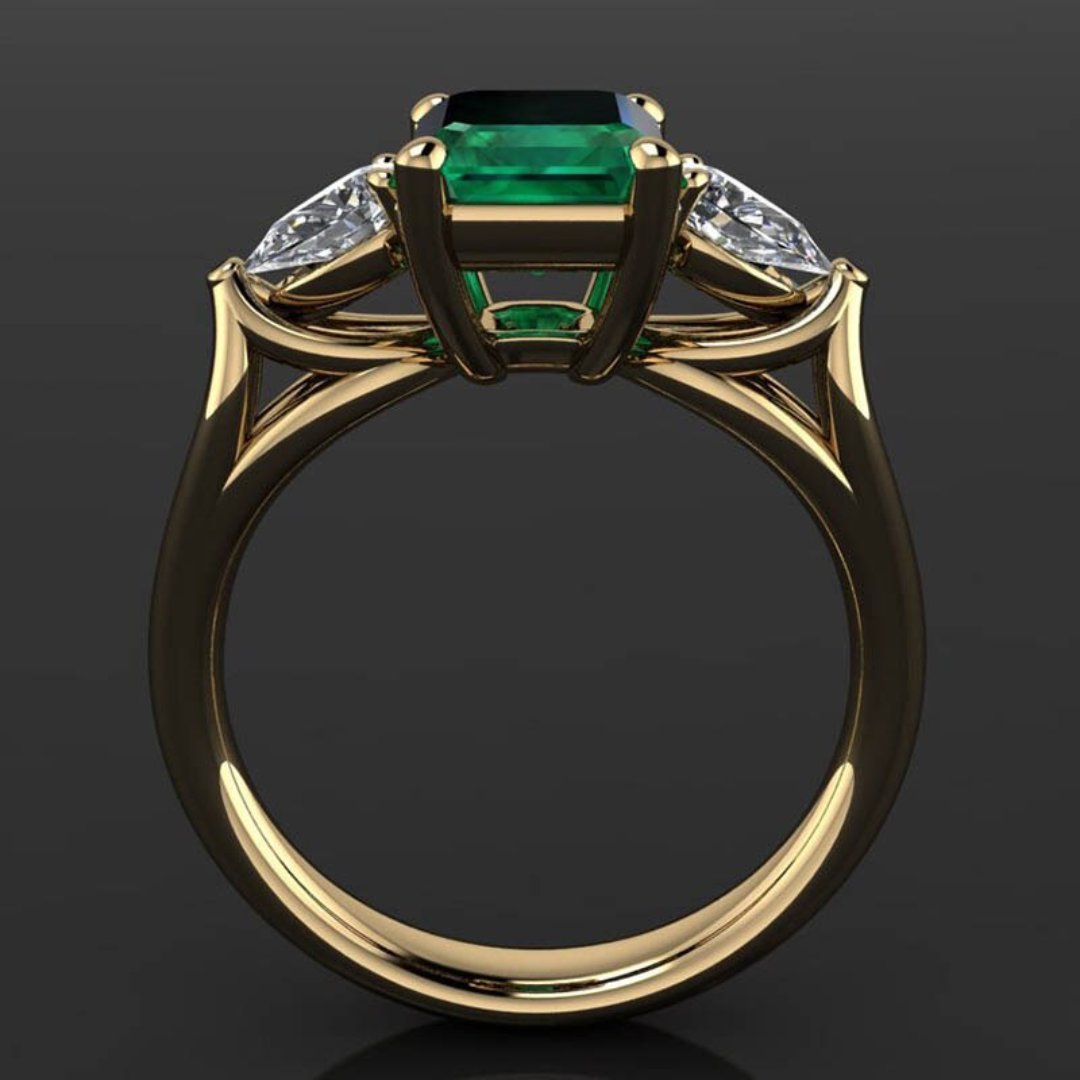 Shiny Emerald 925 Steling Silver Ring - Rings - Pretland | Spiritual Crystals & Jewelry