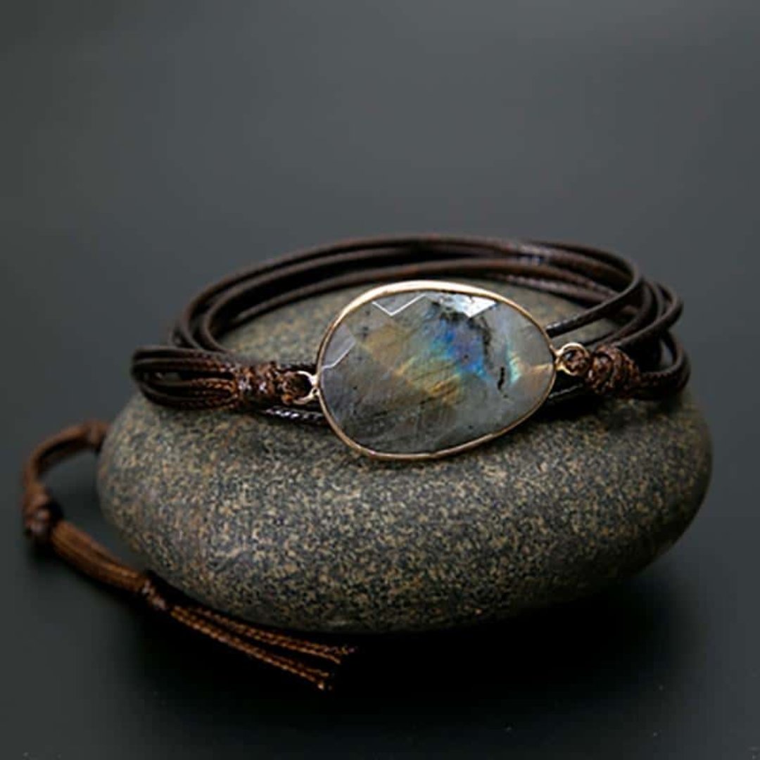 Boho Labradorite Bracelet - Wrap Bracelets - Pretland | Spiritual Crystals & Jewelry