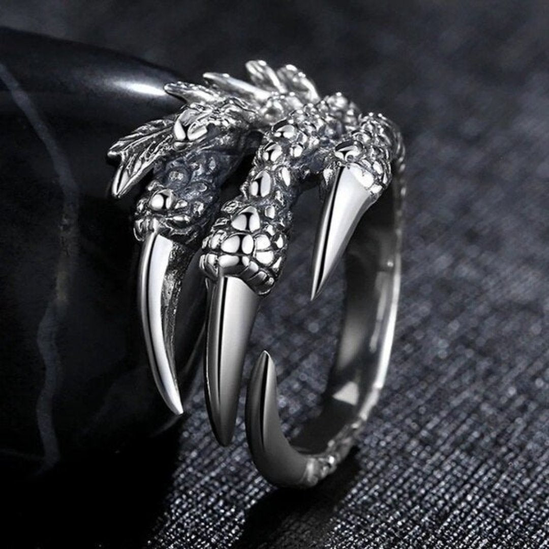 Retro Dragon Paw Adjustable Ring - Rings - Pretland | Spiritual Crystals & Jewelry