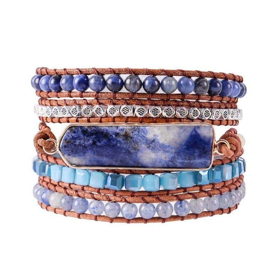 Chillin' Turquoise Jasper Bracelet - Wrap Bracelets - Pretland | Spiritual Crystals & Jewelry